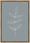 Minimalist Leaves Blue Gallery Wrap