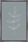 Minimalist Leaves Blue Gallery Wrap