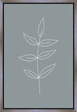 Minimalist Leaves Blue Gallery Wrap