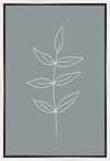 Minimalist Leaves Blue Gallery Wrap