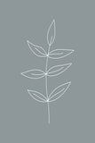 Minimalist Leaves Blue Gallery Wrap