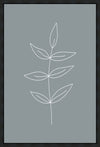 Minimalist Leaves Blue Gallery Wrap