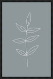 Minimalist Leaves Blue Gallery Wrap
