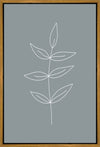Minimalist Leaves Blue Gallery Wrap