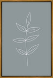 Minimalist Leaves Blue Gallery Wrap