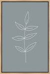 Minimalist Leaves Blue Gallery Wrap