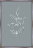 Minimalist Leaves Blue Gallery Wrap