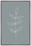 Minimalist Leaves Blue Gallery Wrap