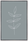 Minimalist Leaves Blue Gallery Wrap