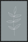 Minimalist Leaves Blue Gallery Wrap