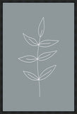 Minimalist Leaves Blue Gallery Wrap