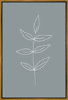 Minimalist Leaves Blue Gallery Wrap
