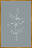 Minimalist Leaves Blue Gallery Wrap