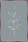 Minimalist Leaves Blue Gallery Wrap