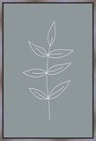 Minimalist Leaves Blue Gallery Wrap