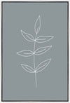 Minimalist Leaves Blue Gallery Wrap