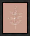 Minimalist Leaves Pink Gallery Wrap