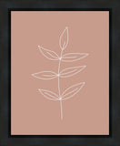 Minimalist Leaves Pink Gallery Wrap