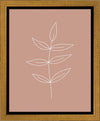 Minimalist Leaves Pink Gallery Wrap