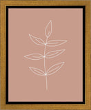 Minimalist Leaves Pink Gallery Wrap