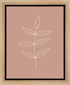Minimalist Leaves Pink Gallery Wrap
