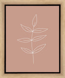 Minimalist Leaves Pink Gallery Wrap
