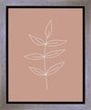 Minimalist Leaves Pink Gallery Wrap