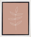 Minimalist Leaves Pink Gallery Wrap