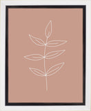 Minimalist Leaves Pink Gallery Wrap