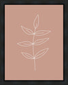 Minimalist Leaves Pink Gallery Wrap