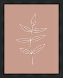 Minimalist Leaves Pink Gallery Wrap