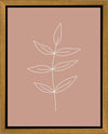 Minimalist Leaves Pink Gallery Wrap