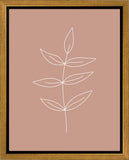 Minimalist Leaves Pink Gallery Wrap