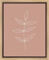 Minimalist Leaves Pink Gallery Wrap