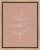 Minimalist Leaves Pink Gallery Wrap