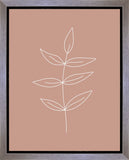 Minimalist Leaves Pink Gallery Wrap