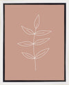 Minimalist Leaves Pink Gallery Wrap