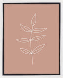 Minimalist Leaves Pink Gallery Wrap