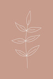 Minimalist Leaves Pink Gallery Wrap