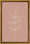 Minimalist Leaves Pink Gallery Wrap