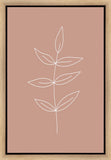Minimalist Leaves Pink Gallery Wrap