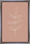 Minimalist Leaves Pink Gallery Wrap