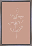 Minimalist Leaves Pink Gallery Wrap