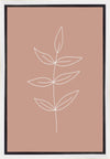 Minimalist Leaves Pink Gallery Wrap