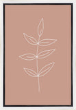 Minimalist Leaves Pink Gallery Wrap