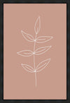 Minimalist Leaves Pink Gallery Wrap