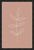 Minimalist Leaves Pink Gallery Wrap