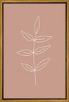 Minimalist Leaves Pink Gallery Wrap