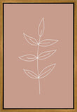 Minimalist Leaves Pink Gallery Wrap