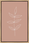 Minimalist Leaves Pink Gallery Wrap